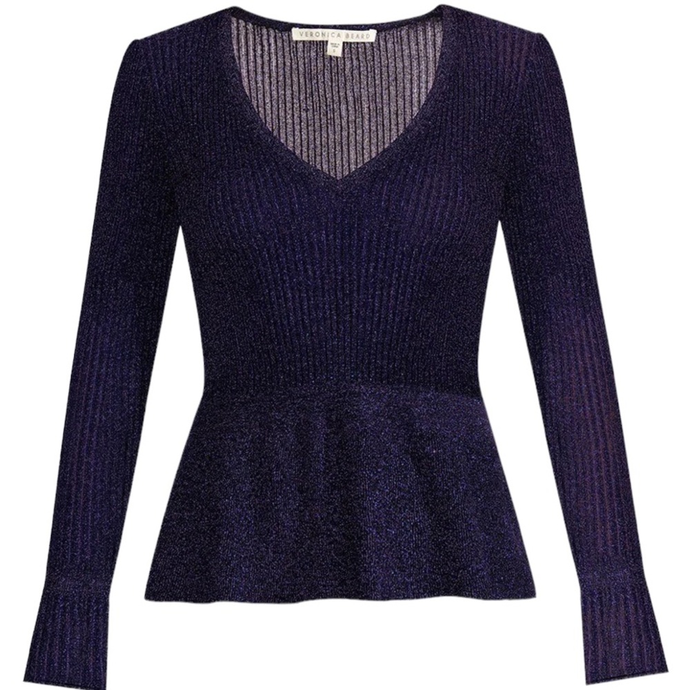 Veronica Beard Esmeralda Pullover v neck Sweater medium